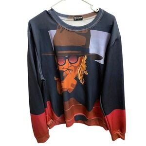 Getonfleek Future Rapper Graphic Sweatshirt Mens Large Black Red Hip Hop Street